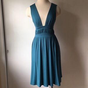 Tart Midi Dress with Plunging Neckline